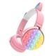 thumbnail image 1 of Bonitos Auriculares Para Juegos, Almohadillas Cómodas Para Los Oídos, Auriculares Para PC, Computadora, Rosa, 1 of 5