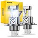 thumbnail image 1 of Paquete de 2 bombillas LED ZonCar H4 9003 60000 lm 6500 K blanco, 1 of 9