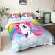 thumbnail image 1 of 3 Pcs Bedding Sets Girls Duvet Cover Set Queen Size 3D Print Colorful Floral Soft Microfiber 1 Comforter Cover, 1 of 5
