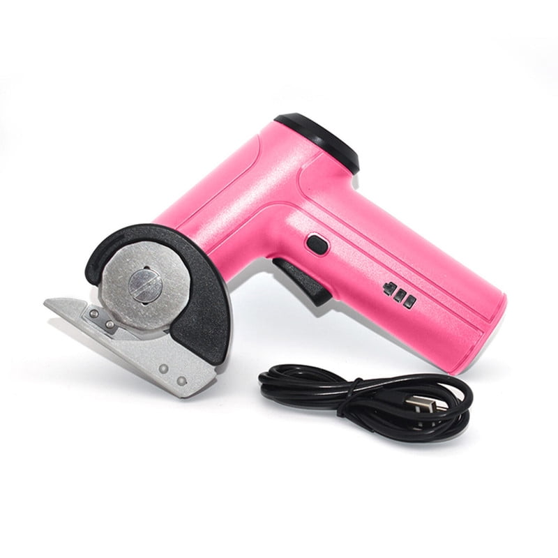 Jenabom - Tijeras Eléctricas De Tela Compactas, Recargables, Multifunción, De Mano, Color Rosa, Ideales Para Recortar, Hacer Manualidades Y Cortar Telas.