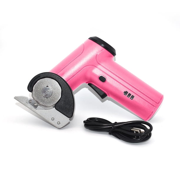 Tijeras Eléctricas De Tela Compactas, Recargables, Multifunción, De Mano, Color Rosa, Ideales Para Recortar, Hacer Manualidades Y Cortar Telas.