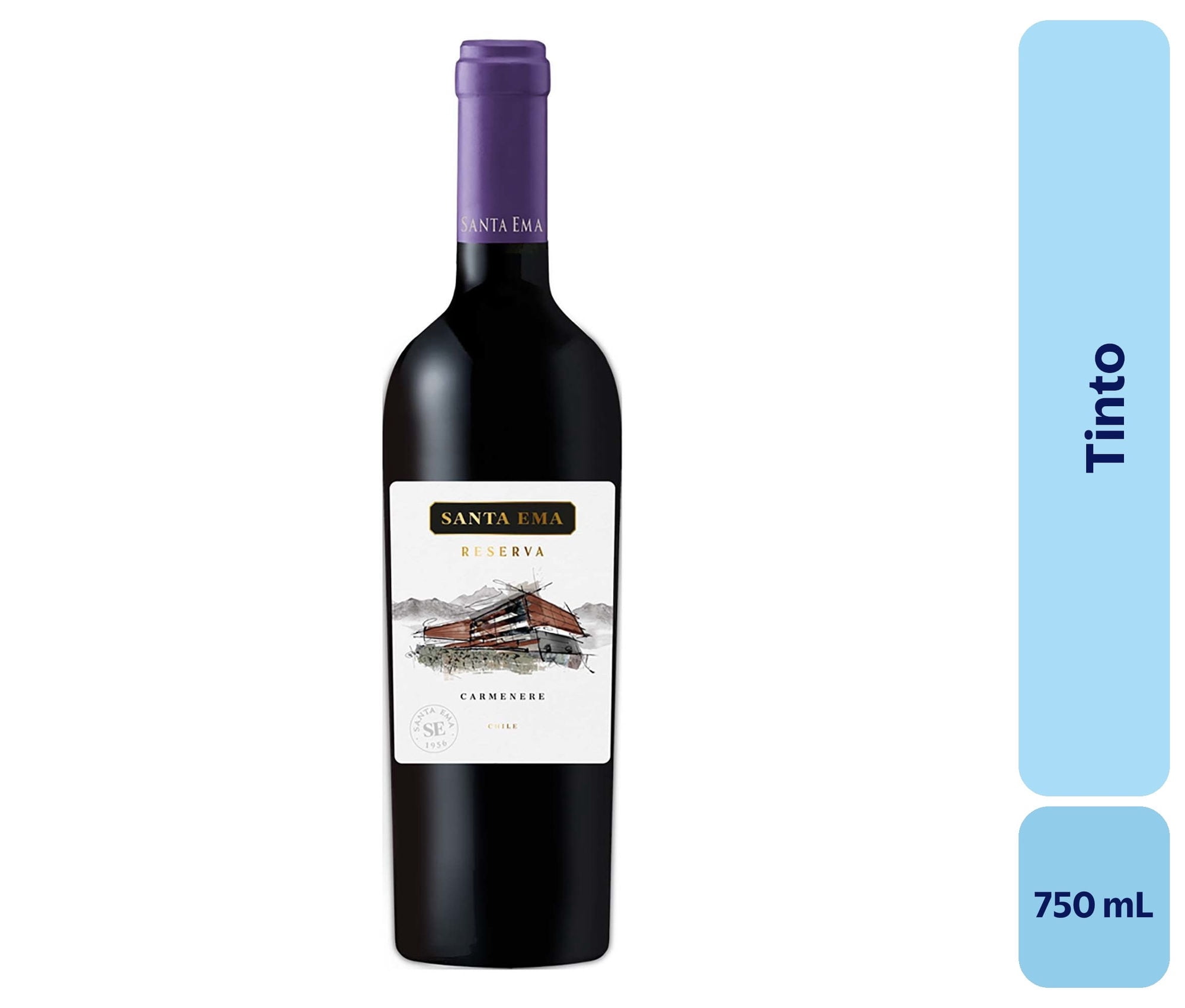 Vino Tinto Botella 750 mL Santa Ema