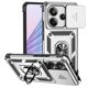 thumbnail image 1 of Funda Resistente Anillo Soporte Xiaomi Note 14 4G Privacidad Cámara Montaje Magnético Plata, 1 of 5