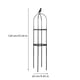 thumbnail image 1 of 1pc Trellis For Climbing Plants, Plastic Coated Iron Metal Garden Obelisk Trellis Flower Support Frame Plant Trellis Heavy Duty Plant Cage Support Stands For Climbing Vines Flowers Plants, 11.42"x47.2, 1 of 2