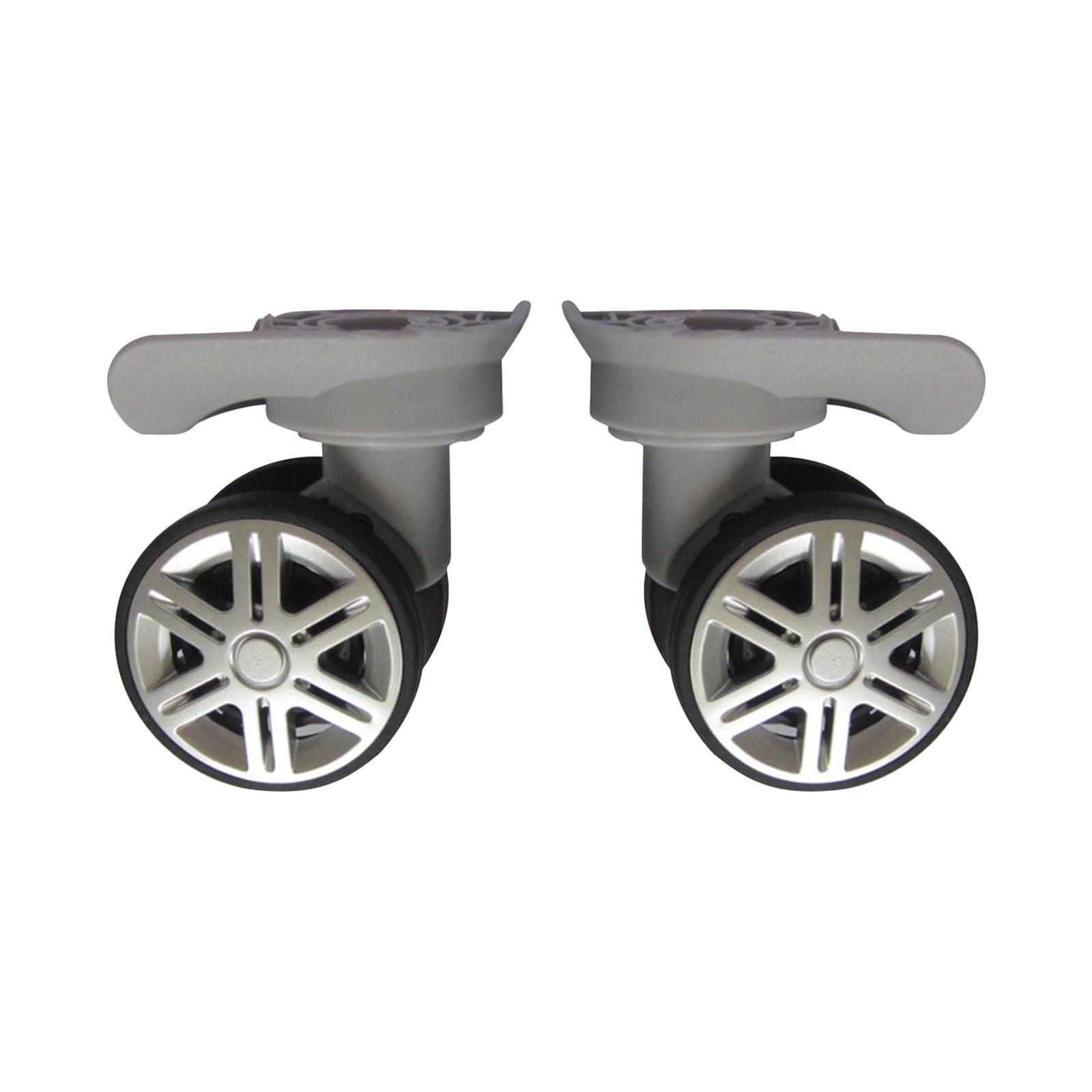 Magideal - Paquete De 2 Ruedas De Maleta De Viaje Ruedas De Carrito De Ruedas De Doble Hilera Instalan Fácilmente Una Buena Capacidad De Carga De Carga Porosa En Gris Claro