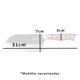 thumbnail image 2 of Cuchillo Machete Amartillado Grilltech 8" Acero Inoxidable Mango Madera Marron, 2 of 5