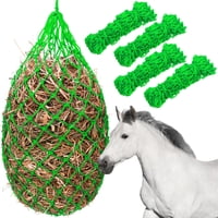 Xusx111 - Bolsas De Heno De 4 Piezas Para Caballos Bolsa De Redes De Heno De Alimentación Lenta De 40 Pulgadas Para Caballos Cabras Ovejas Oxford Alimentador Colgante Suministros De Alimentación Para