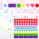 thumbnail image 3 of Pegatinas YSHIHE 2016 unidades 7 colores 6 formas, 3 of 8