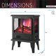 thumbnail image 4 of Calentador eléctrico para chimenea Techni Home Freestanding 1500W, 4 of 7