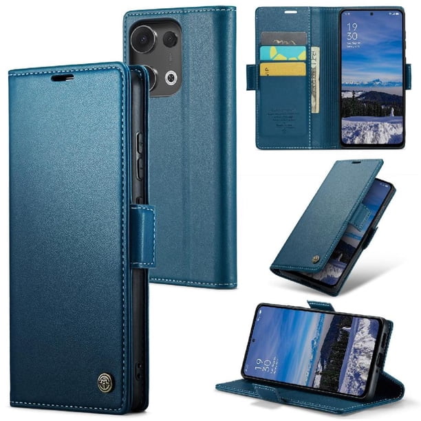 CaseMe tipo cartera OPPO Reno 13 5G con cierre magnético, RFID, tarjetero, soporte, carga inalámbrica