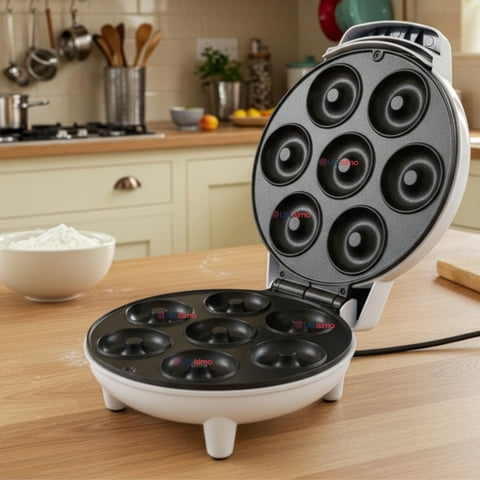 Line - Máquina Mini Donas Antiadherente Capacidad 7 Minidonas 1200W De Potencia