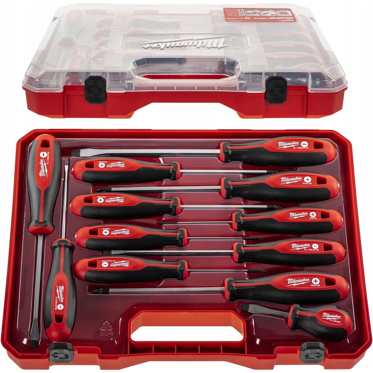 Set Destornilladores Milwaukee 12 Unidades Trilobe Rojo