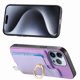 thumbnail image 3 of Funda Magnética Para Iphone 15 Pro Max Con Billetera Y Anillo Protector Resistente Morado, 3 of 6