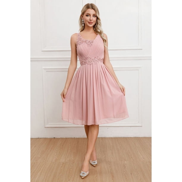 Vestido Mujer Fiesta Gala Noche Formal Calidad Premium Aplicaciones 052