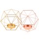 thumbnail image 3 of 2Pcs 3D Geometric Wedding Party Candelero Candelero Gold + Rose Gold, 3 of 5