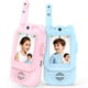 thumbnail image 1 of Walkie Talkies EvanFeo recargables para niños, paquete de 2 unidades, azul/rosa, 1 of 7