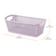 thumbnail image 2 of Whitmor Bolsa Tote Rectangular de Resina, con Diseño de Punto de Cadena, Lila, Elegante y Duradera para Uso Diario, Compras y Organización, Pack de 6, 2 of 5