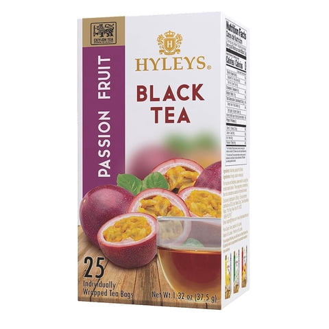 Tea Hyleys Té Negro Con Sabor A Maracuyá, 25 Bolsitas
