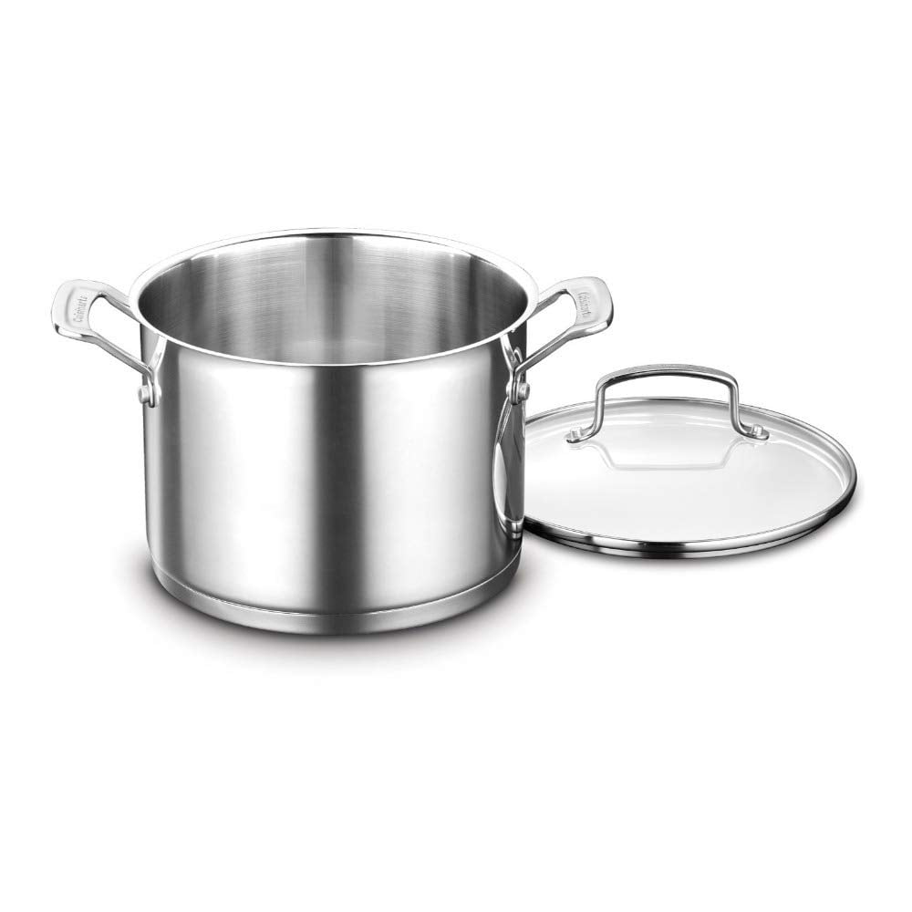 Olla Stockpot Cuisinart De 6 Litros Con Tapa De Acero Inoxidable Powerbond