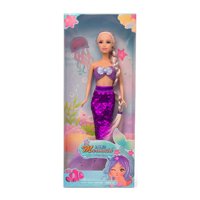 Fliperex - Muñeca Sirena Lovely Con Vestido De Lentejuelas Juguete Purpura