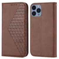 Funda Flip Foxdock Para Iphone 14 Plus , Estilo Billetera Con Diseño Rombo, Correa De Mano Y Soporte, Uso Diario