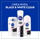 thumbnail image 2 of Desodorante Spray Nivea Black & White Clear Pack 4 Mujer, 150 ml c/u, 2 of 5