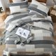 thumbnail image 3 of Juego de colcha DUOHONG King 249x269 cm 3 piezas Gris/Beige, 3 of 6