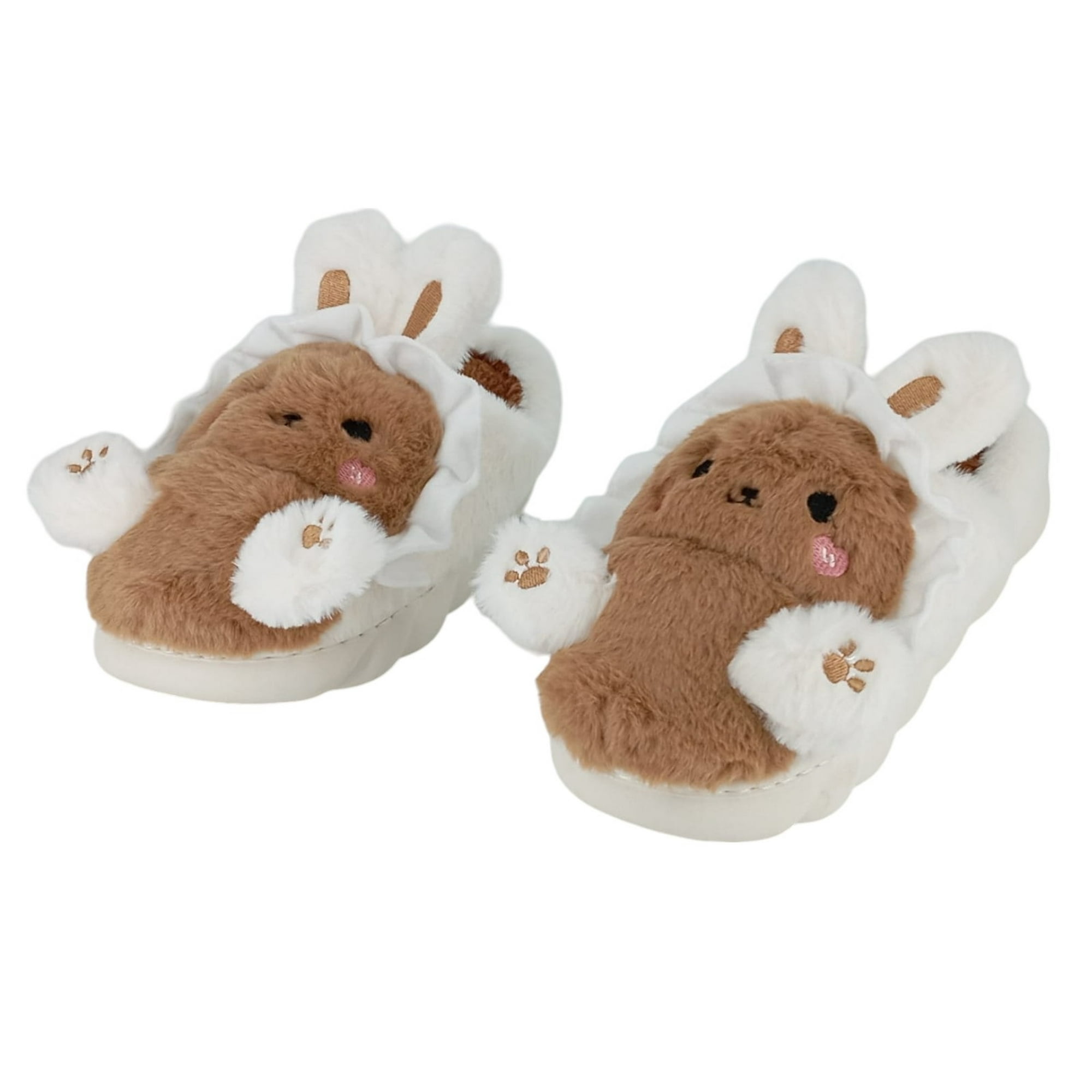 El Edén - Pantuflas De Felpa Diseño De Conejo, Anime, Kawaii Color Chocolate Talla 36-37