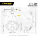 thumbnail image 5 of Kit de snorkel Cressi F1 & Supernova Dry negro/negro, 5 of 9