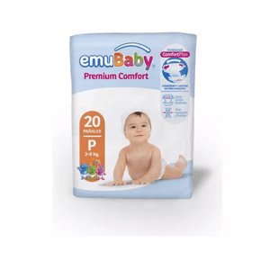 Pack X8 Pañal Emubaby Comfort P 160 Pañales