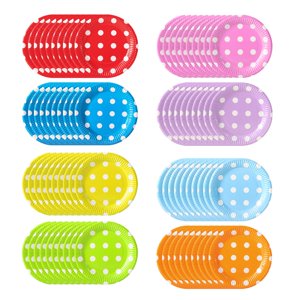 Magideal - 80 Platos De Papel Redondos, Eventos De Catering, Vajilla De Peso Ligero, Vajilla De Colores Sólidos De 7 ""Para Celebración De Pasteles, Encimeras De