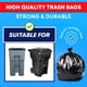 thumbnail image 2 of Bolsas de basura Tasker 240-250 L, resistentes, 50 bolsas con corbatas negras, 2 of 9