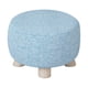 thumbnail image 4 of Reposapiés Redondo, Silla Antideslizante, Taburete Otomano Para Sofá, Guardería, Puerta, Color Azul, 4 of 5