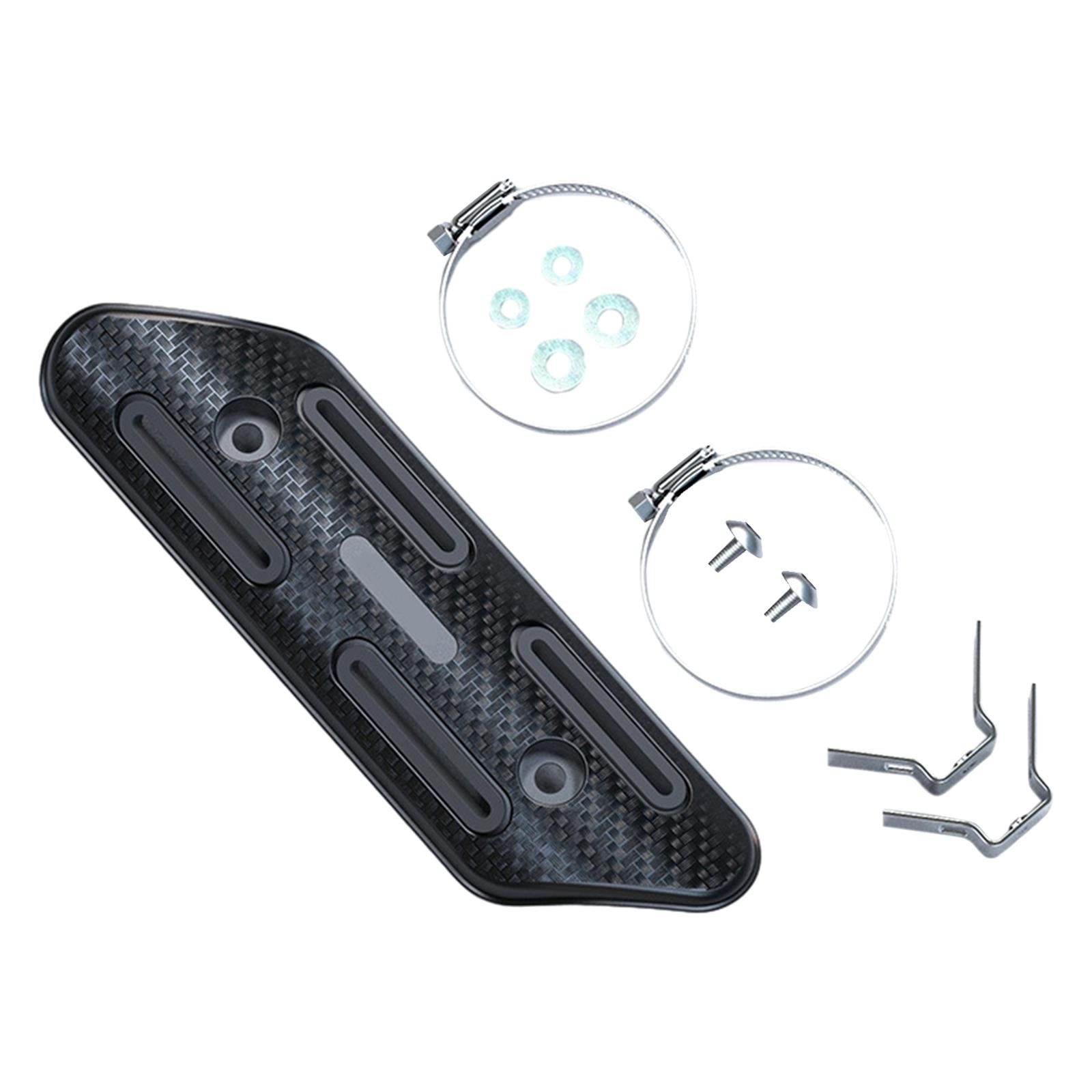 Ioensy - Protector Térmico De Escape Para Motocicleta, Cubierta Protectora Térmica Para Repuestos Premium, Color Negro