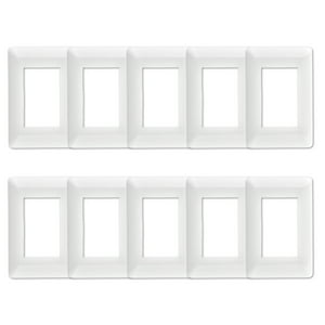 Genérico - Pack 10 Placa Triple Con Soporte Blanco