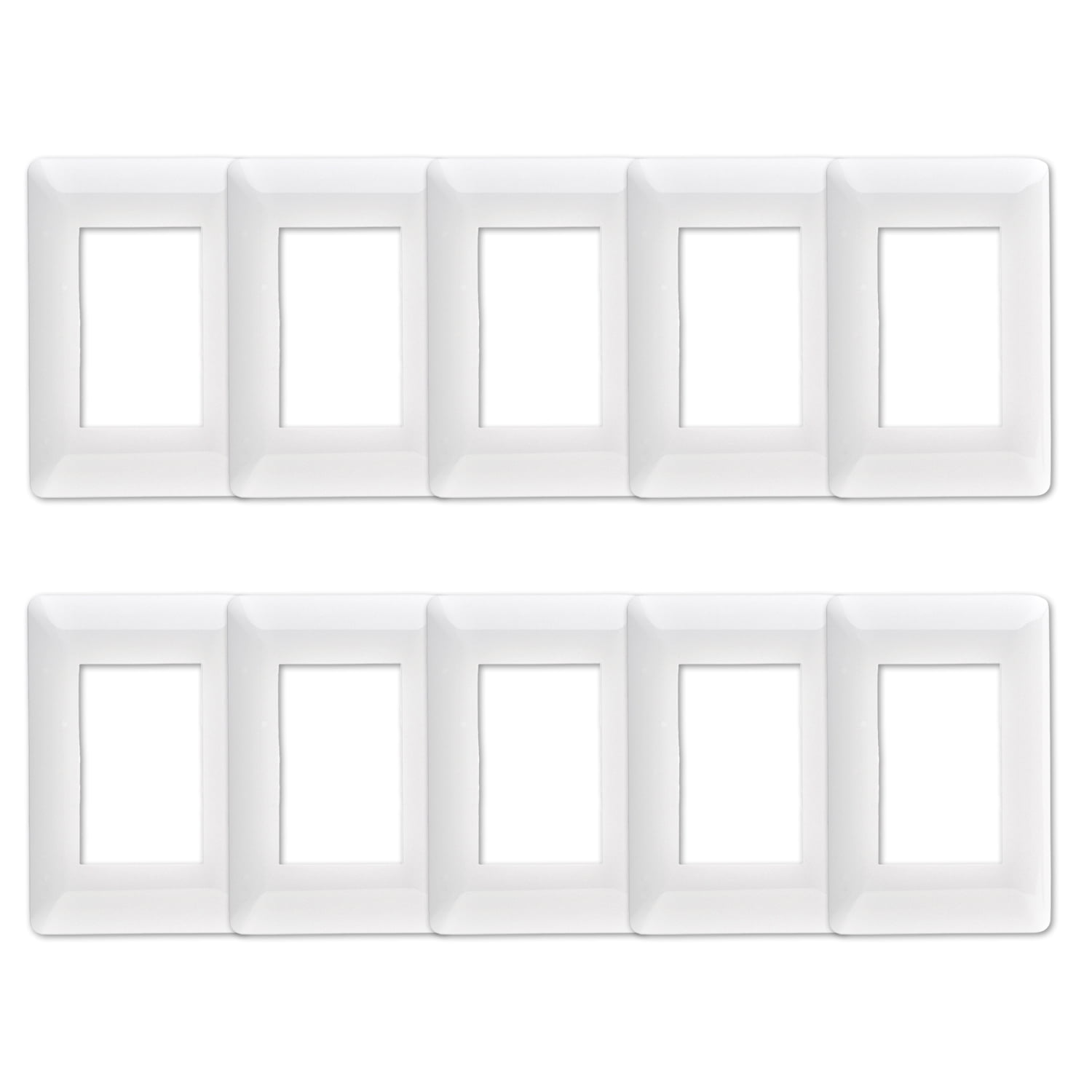 Genérico - Pack 10 Placa Triple Con Soporte Blanco