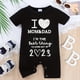thumbnail image 1 of Baby Boys And Girls Casual "I Love My Mom & Dad" Printed Short Sleeve Romper, Cute Cotton Comfy Jumpsuit Clothes, 1 of 5