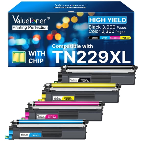 Cartuchos de tóner Valuetoner TN229XL para Brother MFC-L3780CDW