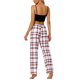 thumbnail image 3 of INSPIRE CHIC Conjunto de Pijamas de 3 Piezas para Mujer: Camiseta, Pantalones Cortos y Pantalones Largos para Dormir y Estar en Casa XS Rojo, 3 of 5