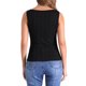 thumbnail image 3 of INSPIRE CHIC Top de Tanque Básico sin Mangas con Cuello de Barco de Punto Texturizado para Mujer S Negro, 3 of 6
