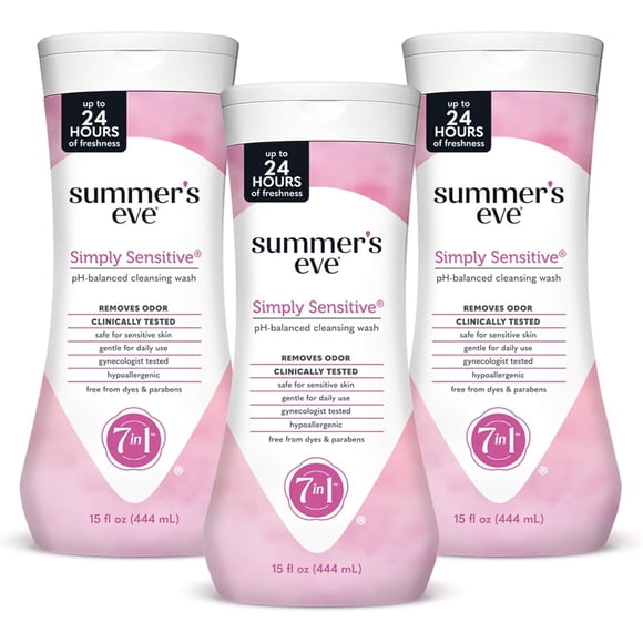Jaban antimo Summers Eve Simply Sensitive 444ml pH Balanceado
