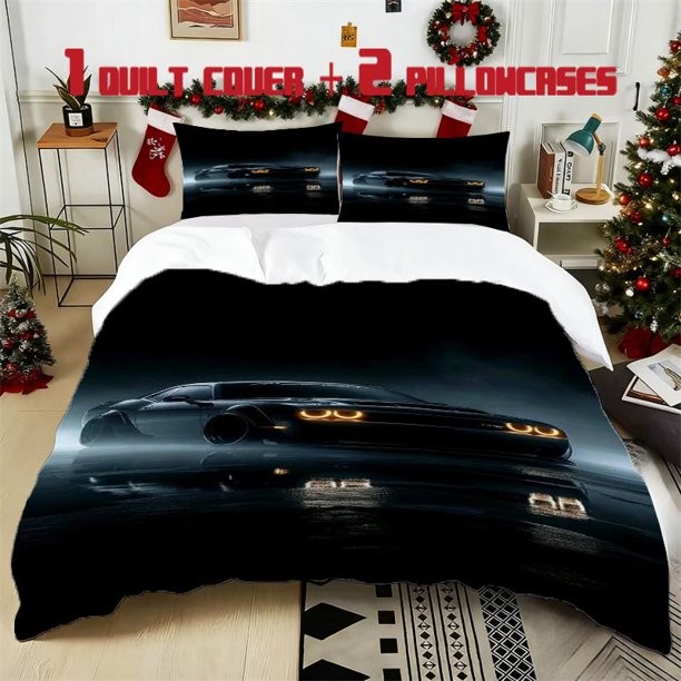 3pcs MusclePrinted Bedding Set Soft Duvet Cover with 2 Pillowcases All Season Comfort