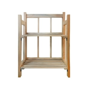 Importclick - Estante Organizador De Madera Librero 2 Niveles Natural