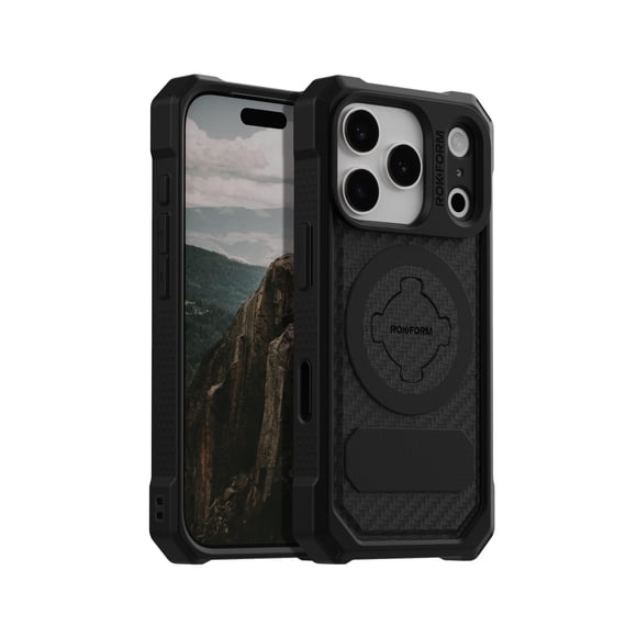 Funda Rokform para iPhone 17 Pro, resistente, magnética, negra
