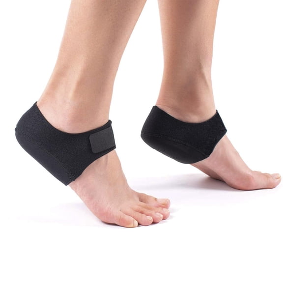Copas de gel para el talón MIAYOHO para fascitis plantar, negras, talla M/W