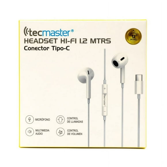 Audífonos Hi-fi Con Micrófono Conexión Tipo-c Tecmaster
