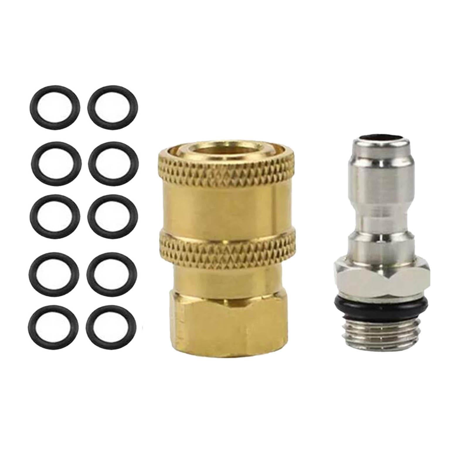 Magideal - Kit De Desconexión Rápida De Cobre De 1/4 Pulgadas, Mangueras De Riego, Accesorios, Piezas De Manguera, De Adaptador De Lavadora A De