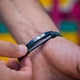 thumbnail image 5 of Pulsera hombre cuero liso con placa acero negro, 5 of 7