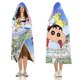 thumbnail image 3 of Shin-chan Manta Capa con Capucha Anti-Bolitas, Manta de Lana Ártica Suave, Manta Portátil de Felpa Ligera y Lujosa, Poncho para Siesta en Casa y Oficina, 100*130cm, 3 of 6