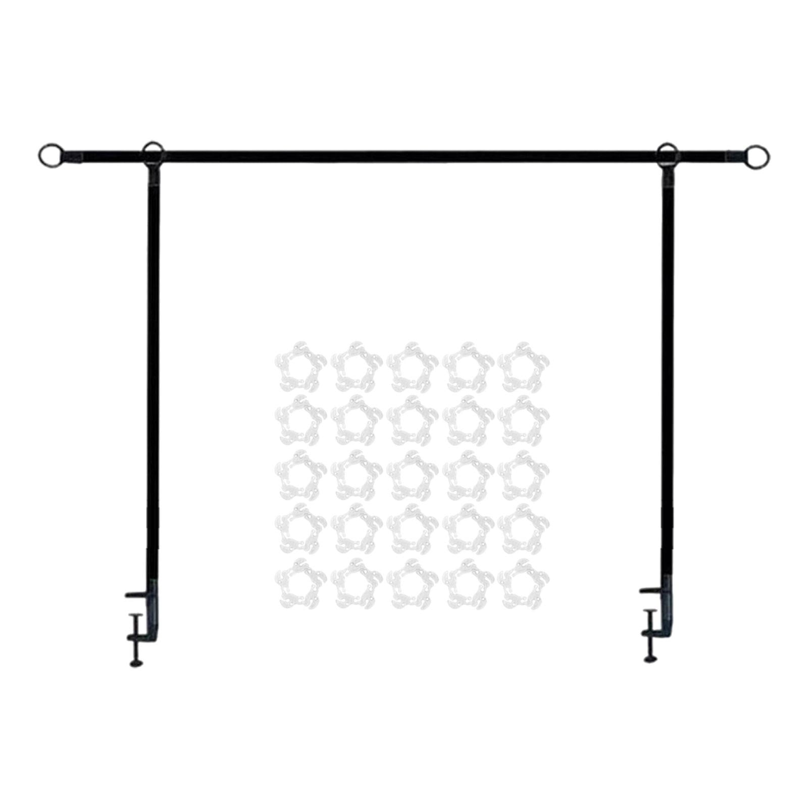 Magideal - Arco De Mesa Con Marco De Hierro Para Colgar Sobre La Mesa, Soporte De Varilla Con Abrazaderas, Soporte Para Telón De Fondo De Fiesta, Pancarta, Accesorio De Mesa Adecuado Para Fiestas, Negro